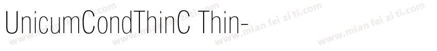 UnicumCondThinC Thin字体转换